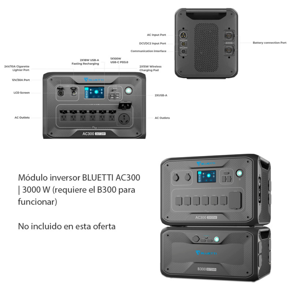 Inversor Portátil Bluetti AC300