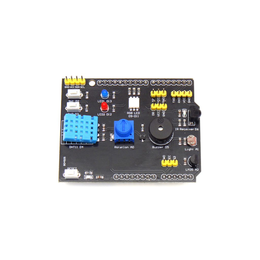Shield Arduino UNO Multifuncional Dht11 Lm35 Ir Led Rgb Fotocelda