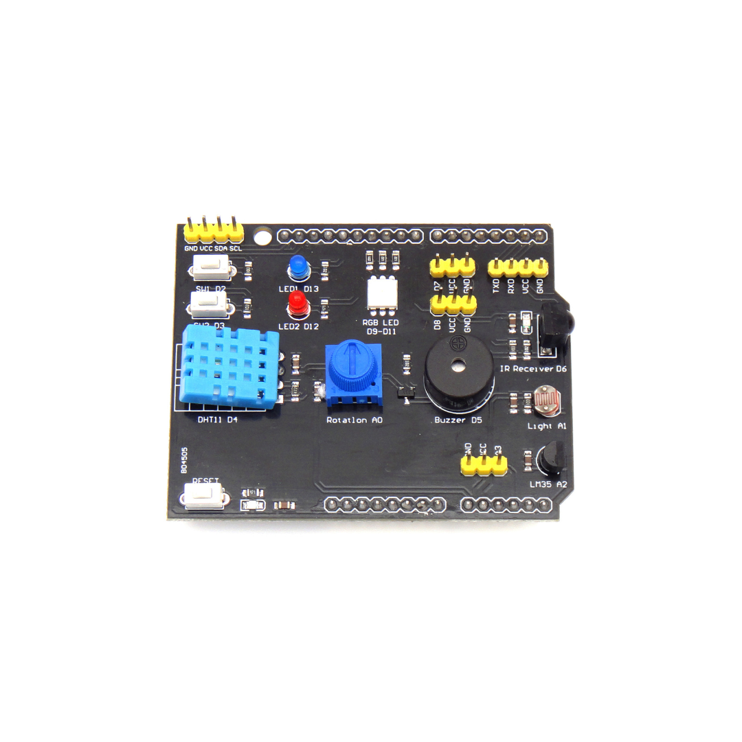 Shield Arduino UNO Multifuncional Dht11 Lm35 Ir Led Rgb Fotocelda