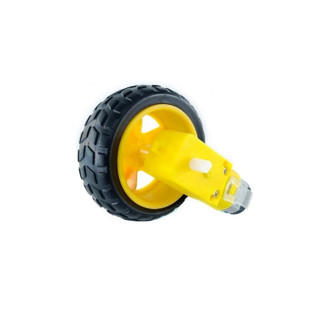 Llanta y motorreductor 65mm 3 a 7.5 VDC