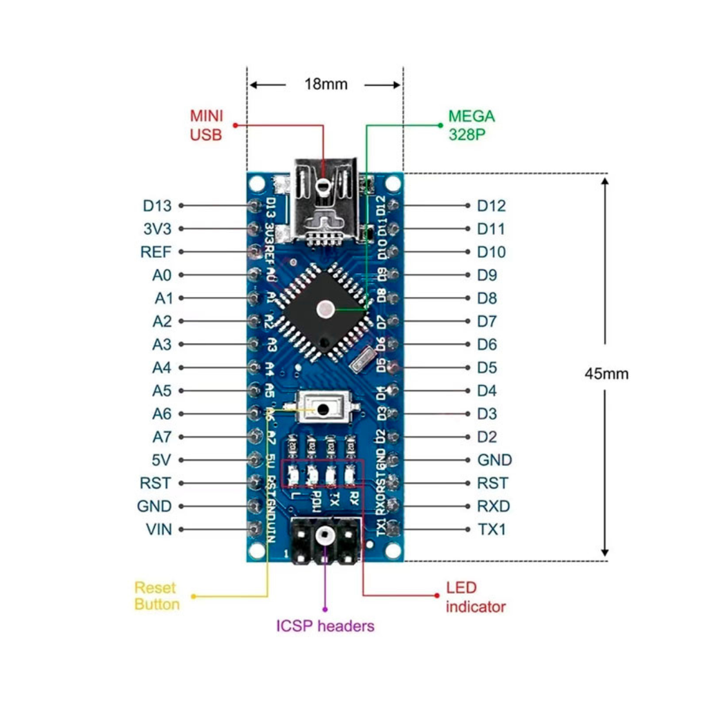 Arduino Nano CH340 Compatible