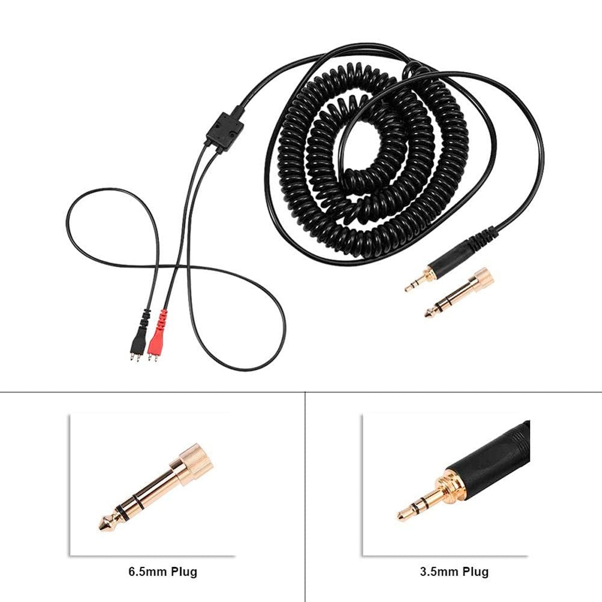 Cable Espiral Para Audífonos Sennheiser Hd 25 Adaptador 6.3