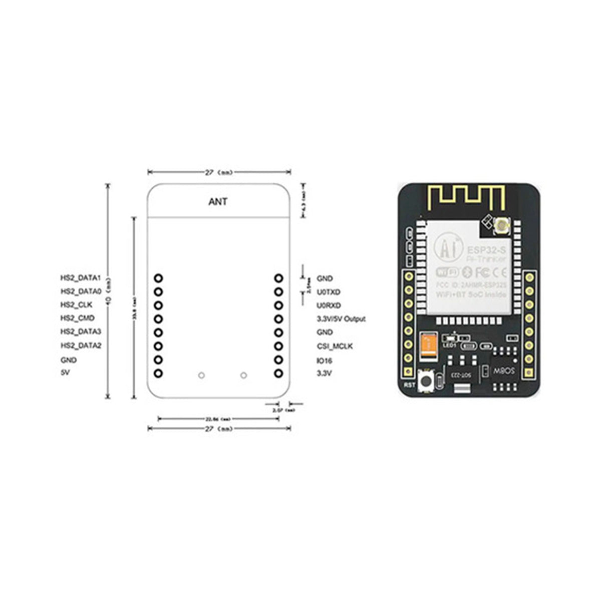 Tarjeta Wifi-Bluetooth ESP32 Wroom