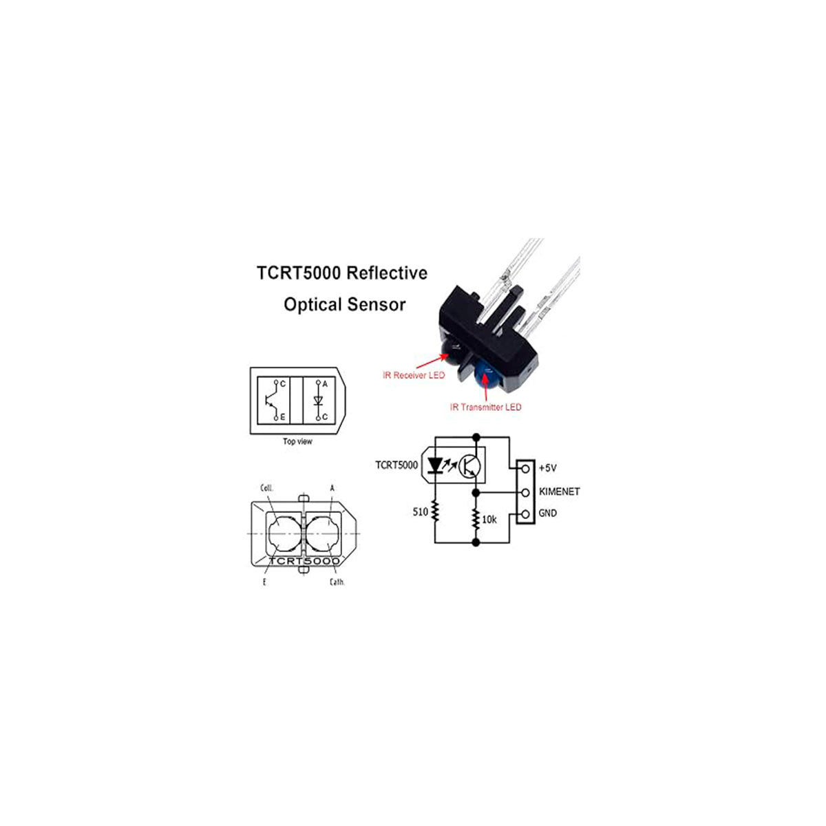 Sensor Infrarojo TCRT5000 Obstáculos Línea