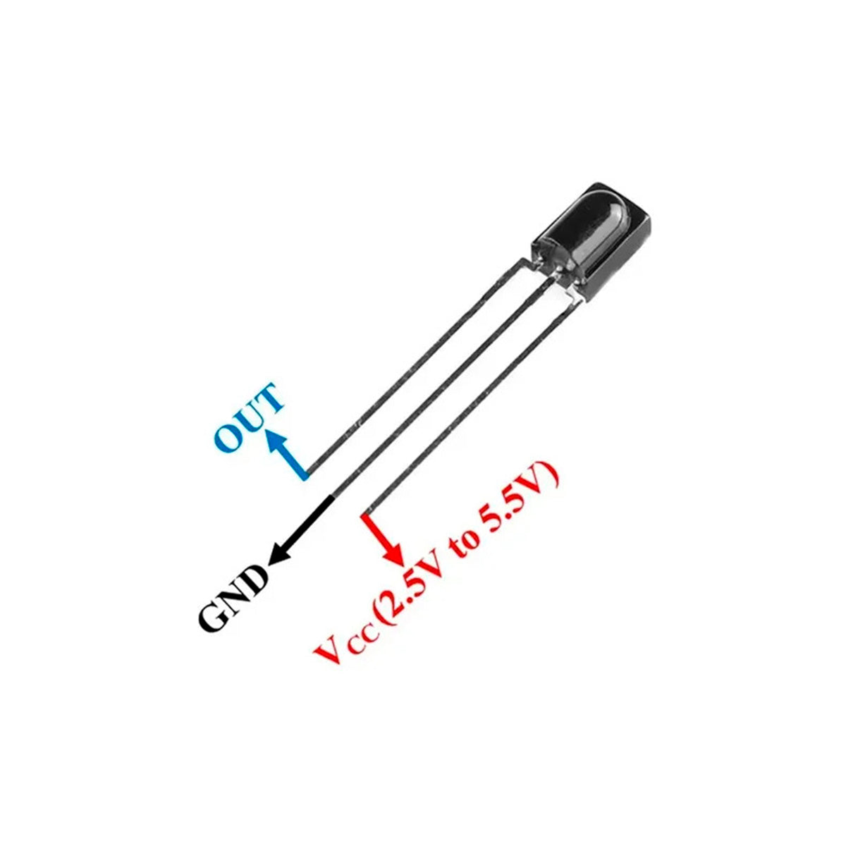 Fototransistor Receptor Infrarojo 3 Pines MYS838