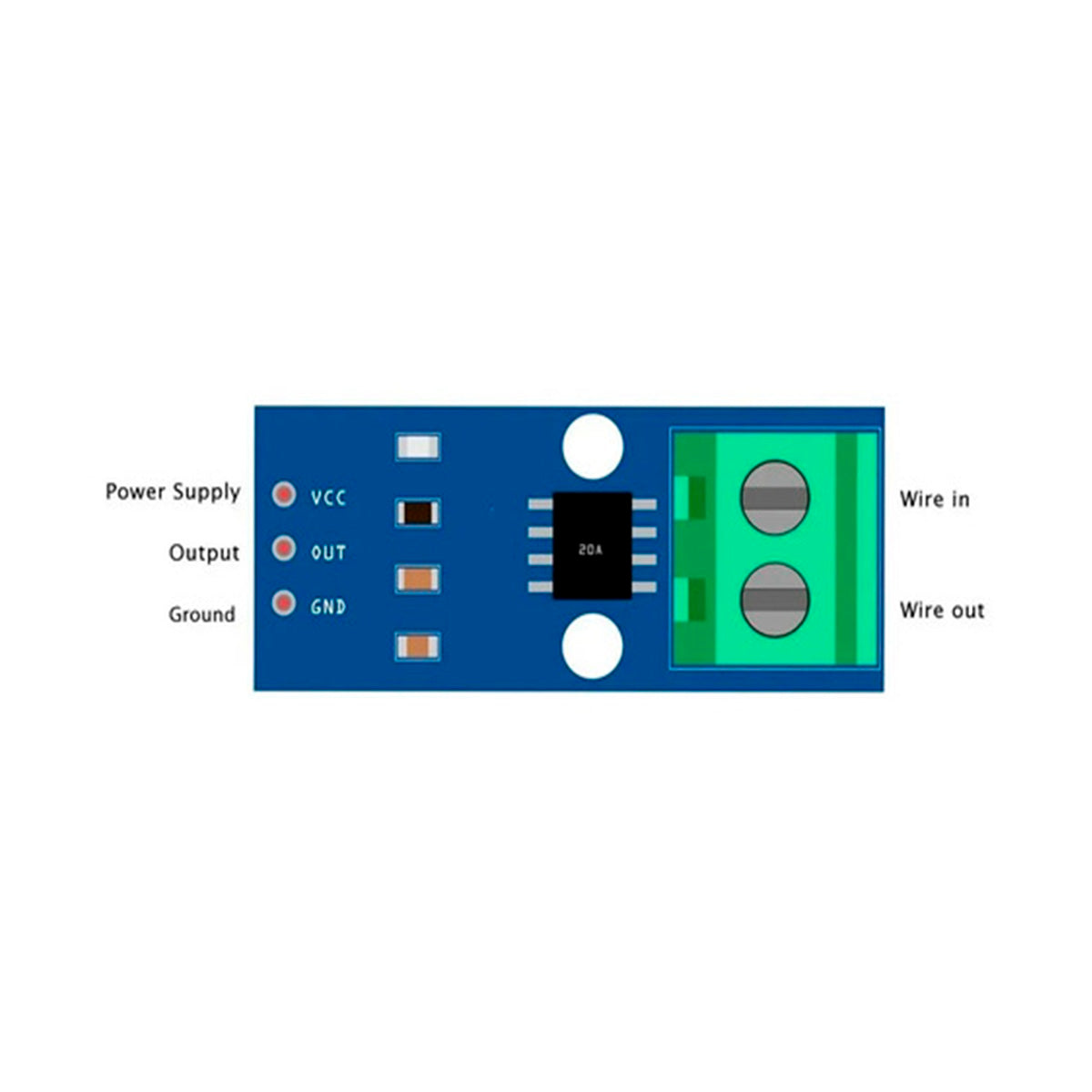 Sensor de corriente ACS712 20A
