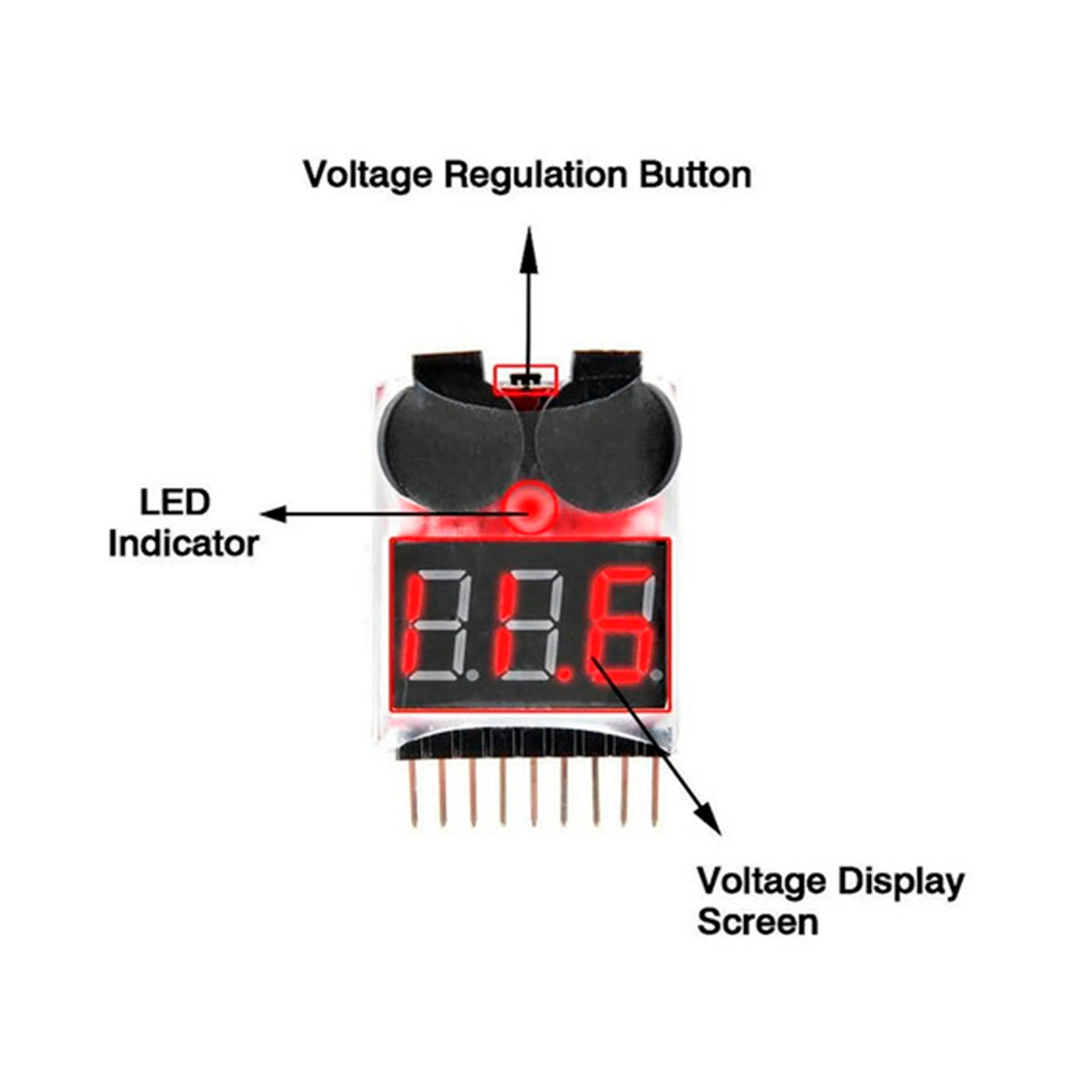 Modulo Tester Voltaje Alarma Baterías Litio Lipo De 1s-8s