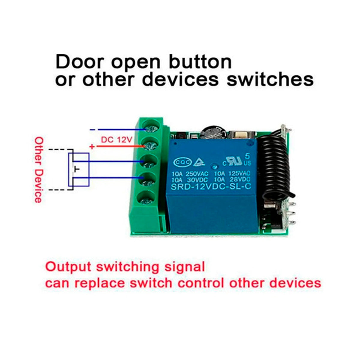 Módulo Rele Control Inalámbrico Rf Relay 1 Canal Remoto