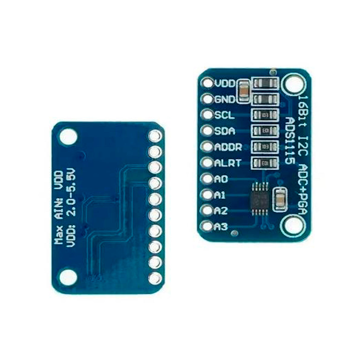Conversor ADC + PGA ADS 1115 16-bit I2c 4 Canales Arduino