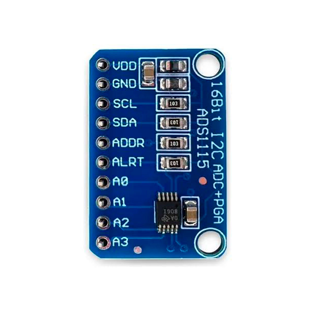 Conversor ADC + PGA ADS 1115 16-bit I2c 4 Canales Arduino