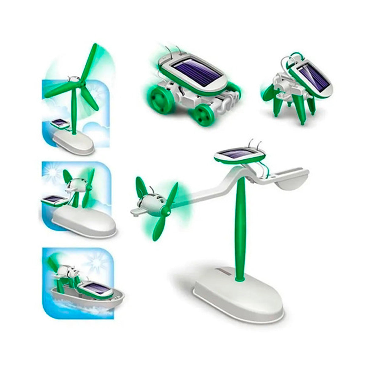 Kit Robot Solar Juguete  Didáctico 6 En 1 Para Armar