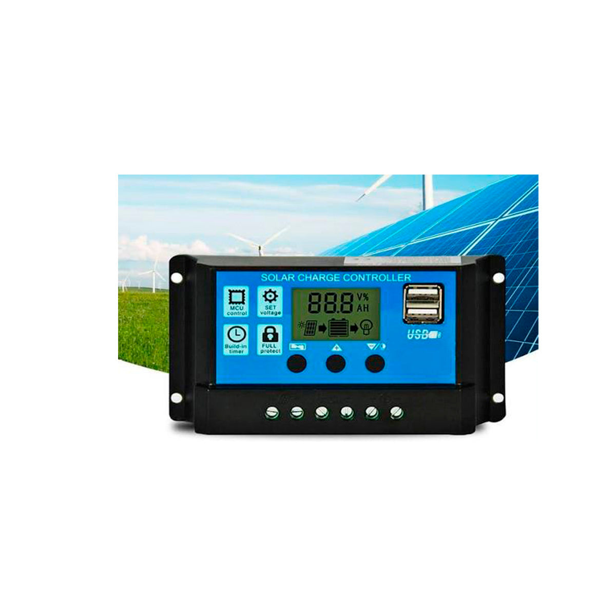 Controlador Carga Batería Regulador Solar Sy1024h 10a Pwm