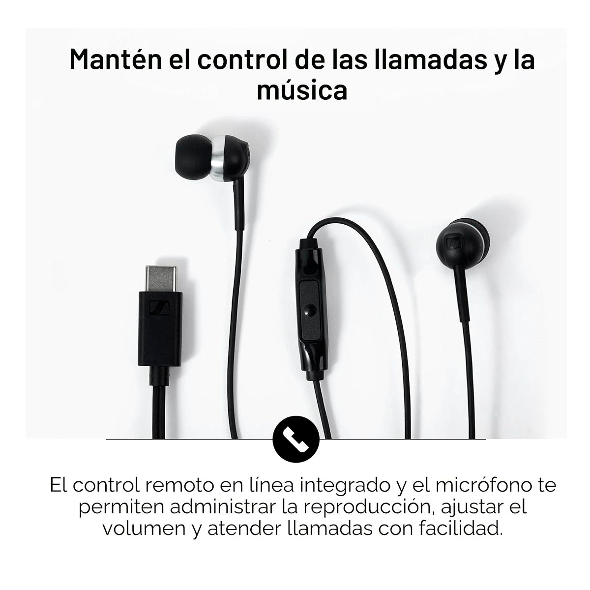 Audífonos Sennheiser CX 80 U In Ear Alámbrico con Micrófono