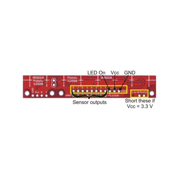 Sensor de reflexion 8 juegos analogo QTR-8A (960)