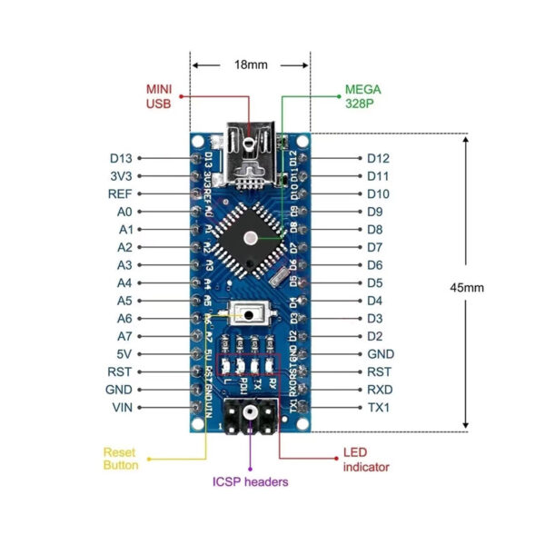Arduino Nano CH340 Compatible