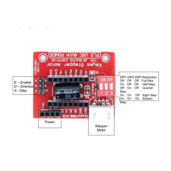 Modulo Base para Controlador de Motor PAP DRV8825/A4988