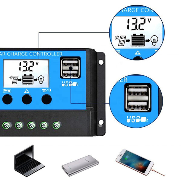 Controlador Solar PWM 12/24