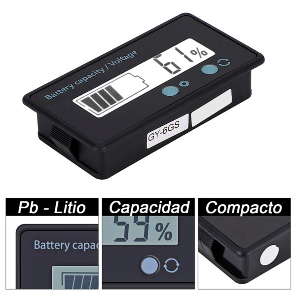 Panel Medidor Voltaje Capacidad