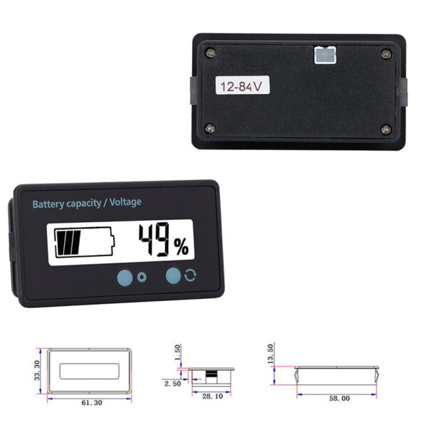Panel Medidor Voltaje Capacidad