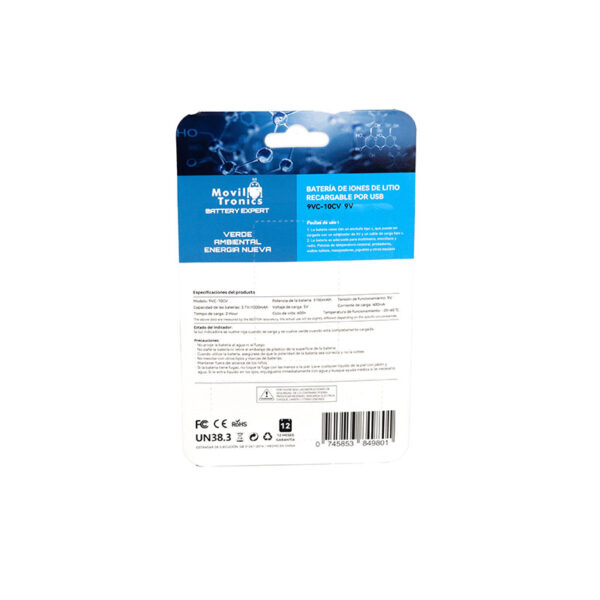 Batería 9V recargable litio